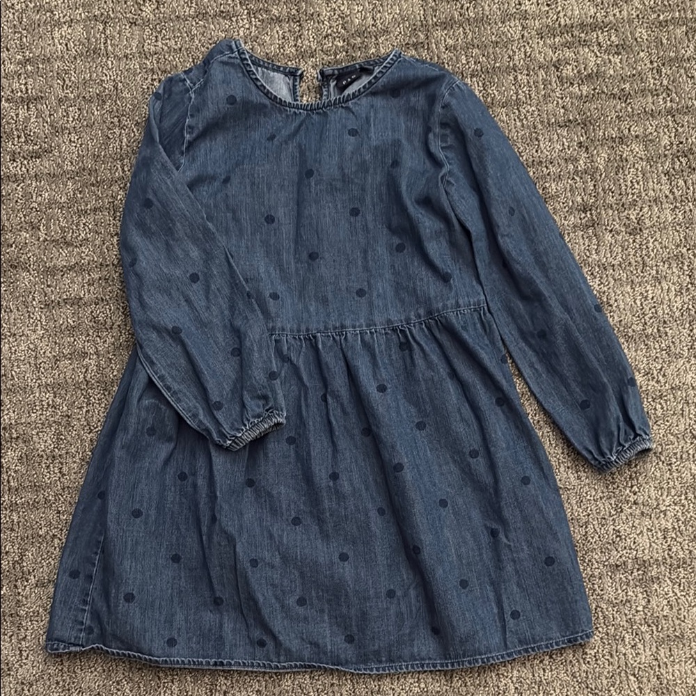 GAP Blue Casual Sundress with Bishop Sleeves